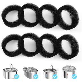 8 Pack Foam Filters Sponge Compatible with SMA-800 Water Pump for Cat Water Fountain,Cat Fountain Foam Filter Replacement