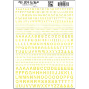 Woodland Scenics MG724 Gothic R.R. Letters Yellow 1/16-5/16 WOOU0724