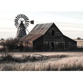 CEOVR Farmhouse Barn Diamond Art Kits for Adults, 5D DIY Full Drill Rustic Diamond Painting Dots Crystal Gem Art, Adult Crafts Kits Arts and Crafts, Wall Decor for Home Office 12x16inch