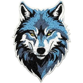 3.5" Wolf Iron On Patch - Embroidered Wolves Be Tactical The Lone Forrest Animal Wolf Applique Appliques Iron On Sew On Patches for Holes, Clothing, Jeans, Hat, Backpacks, Clothes