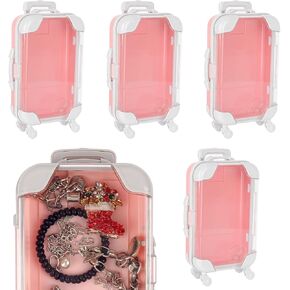 Biiange Mini Suitcase Favor Boxes, Plastic Candy & Jewelry Storage Box, Small Travel-Style Gift Boxes for Wedding Party Decorations (Multicolor)