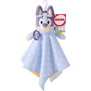 GUND Bluey Sustainably Soft Plush Lovey, Made with Recycled Materials, Baby Blanket with Stuffed Animal, Blue, 13"