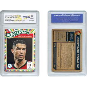 2024 Topps UEFA Euro Cristiano Ronaldo Soccer Portugal Card #1 - Graded GEM Mint 10