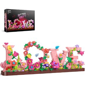 Flower Building Set for Love, 791PCS DIY Romantic Floral Brick Kit, Graduation Gift, School Desk Decor, Room Decoration, Just Gift for Aged 6+ Kids Girls & Adults