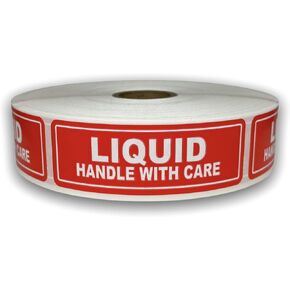 1x3 Liquid Labels 500 Pcs Shipping Handle with Care Fragile Adhesive Stickers