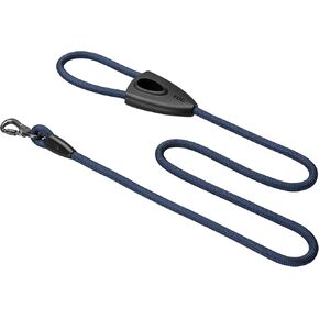 TUG 5 FT Dog Leash with Integrated Oval Dispenser Holds 3 Loose Dog Waste Bags (Black)