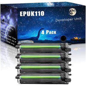 EPUK110 Compatible Developer Unit Replacement for Toshiba High Yield Compatible E Studio 4515AC 5015AC Printers, Meet Printing Needs (4-Pack BK/C/M/Y)