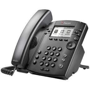 Polycom VVX310 VOIP Desk Phone Bundle with Headset Advisor Wipe- Power Supply Not Included (Renewed)