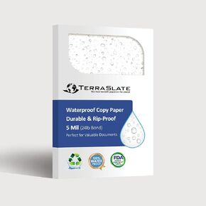 Rain/Weather/Waterproof Paper, 5 MIL 11" x 17", Laser Printer & Copy Machine Compatible, White Printer Paper (100 Sheets)