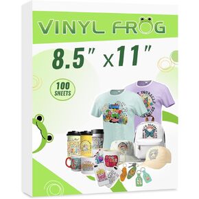 VINYL FROG Sublimation Paper 8.5x11 Inches 100 Sheets ONLY Compatible with Sublimation Printer and Sublimation Ink 120g