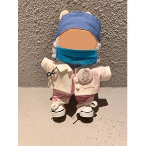 Doctor Set for 6.7 Inch - 8 Hand-Sewn Light Pink Pieces: White Coat, Pants, Medical Tools I 17cm Pretend Play Costume Accessories Only.