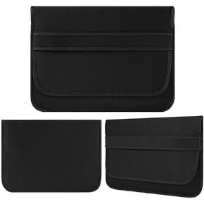 Black Laptop Tablet Sleeve Bag Protective Soft Padded Computer Case, Compatible with 12" 12.5" 12.9" Apple iPad Air Pro, Amazon, Huawei Matepad, Lenovo, Microsoft Surface Go, Samsung Galaxy Tab (12")