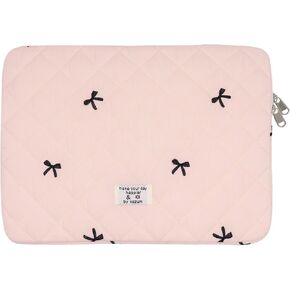 13-14 Inch Puffy Laptop Storage Bag Cute Bow Graphic Tablet Sleeve Carrying Case Computer Bag Protective Cover Pouch