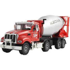 1/50 Scale Diecast Alloy Heavy Duty Cement Mixer Truck Model, Miniature Engineering Vehicle Set, Construction Truck Collection, Realistic Simulation for Collectors & Enthusiasts