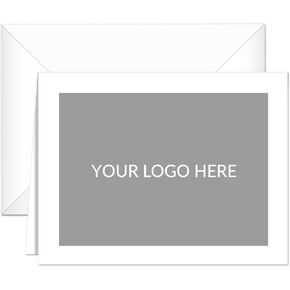 Personalized Logo Cards / 100 Custom Design Business Thank You Trademark Note Cards With White Envelopes / 4 1/4" x 5 1/2" Bulk DIY Full Color Monogram Business Greeting Cards / Made In The USA