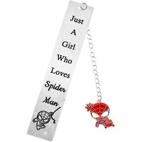 Superhero Book Marks for Reading Women Spider Charm Bookmark Cool Superhero Stuff Superhero Gifts for Spider Lovers Gifts for Book Lover Bookish Reader Gift Cartoon Jewelry