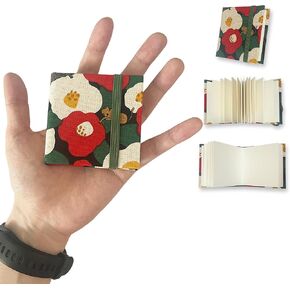 MontiJoy Mini Travel Watercolor Sketchbook 6x6 cm Pocket Watercolor Book with Fabric Cover 300gsm 140lb, 20 Sheets (Mini Sketchbook - Spring Cat 1 pc)