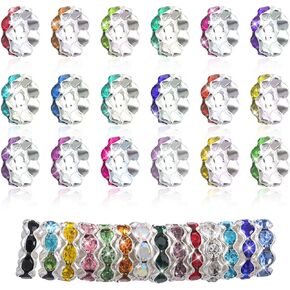 Ouligay 100pcs Rondelle Spacers Beads 12mm Multicolor Spacer Beads Large Hole Beads Spacers for Beaded Pens Beaded Pen Supplies for Jewelry Making Pens for Beads