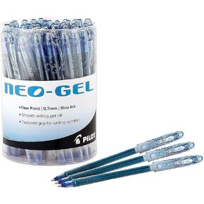 PILOT Neo-Gel Gel Pens, Fine Point, Blue Ink