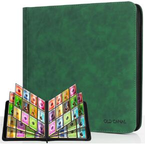 Trading Card Binder, 9 Pocket Card Album Folder Hold Up to 540 Cards, Premium and Durable Zipper Binder, Cards Holder Album for MTG, TCG, Baseball Cards, Football Cards, Game Cards (Black)
