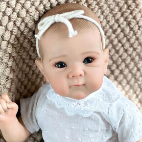 Pinky Reborn Lifelike Reborn Baby Dolls 20inch Lifelike Girl Newborn Look Real Cute Soft Realistic Doll Silicone Baby Reborn Toddler Christmas Baby Doll for Kids Age 3+