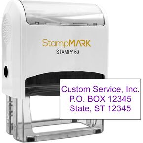 Customized Office Self Inking Stamp - 7-Lines - XX-Large - Choose from 15 Ink Colors