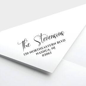 Promot Personalized Return Address Stamp - Custom Text Up to 4 Lines, 4 Ink Color Options, Self Inking Name Rubber Stampers for Office, Small Business, Events - Easy to Change Ink Pad - Large