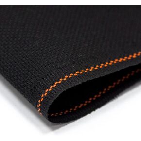 Zweigart 18 Count Aida, Black Cross Stitch Fabric (720), Needlework Fabric (50x50cm / 19.5'' x 19.5'')
