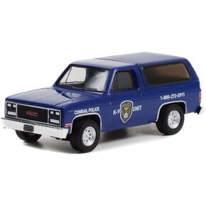 1990 GMC Jimmy - Conrail Police K-9 Unit, Dark Blue - Greenlight 30332/48-1/64 Scale Diecast Car