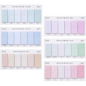 720 Sheets Pastel Sticky Tabs, Gradient Strip Index Tabs for annotating Books, Multi-Color Writable and Repositionable Book tabs Multifunctional Sticky Note Tabs for Page Markers (6 Pack)