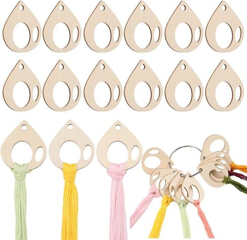 GORGECRAFT 100Pcs Teardrop Embroidery Floss Drops Wood Thread Cross Stitch Bobbins 5 x 4.4CM Winding Board Card Needlework Thread Organization with Floss Ring for Craft DIY Sewing Storage Supplies in Kuwait