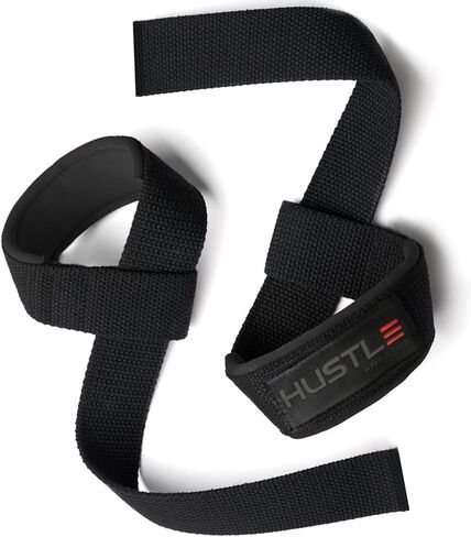 Hustle Lifting Straps Gym Wrist Wraps - 24" Strong Cotton Weightlifting Wrist Straps To Support Grip and Lift Heavier - Ultimate Workout Deadlift Straps for weight lifting in Kuwait