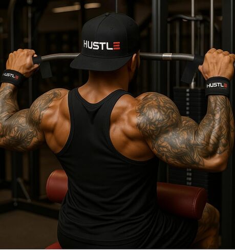 Hustle Lifting Straps Gym Wrist Wraps - 24" Strong Cotton Weightlifting Wrist Straps To Support Grip and Lift Heavier - Ultimate Workout Deadlift Straps for weight lifting in Kuwait