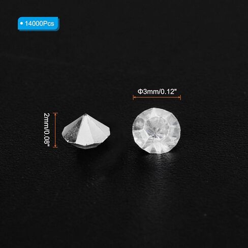 PATIKIL 14000Pcs Wedding Table Scatter Confetti Crystals 3mm Acrylic Diamonds Vase Fillers Gems for Table Centerpiece Decorations Bridal Shower Party, Black in Saudi Arabia