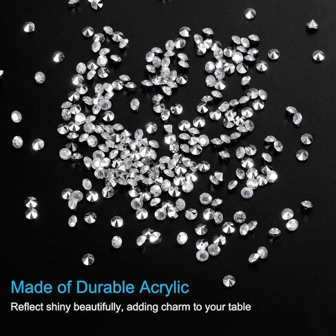 PATIKIL 14000Pcs Wedding Table Scatter Confetti Crystals 3mm Acrylic Diamonds Vase Fillers Gems for Table Centerpiece Decorations Bridal Shower Party, Black in Saudi Arabia