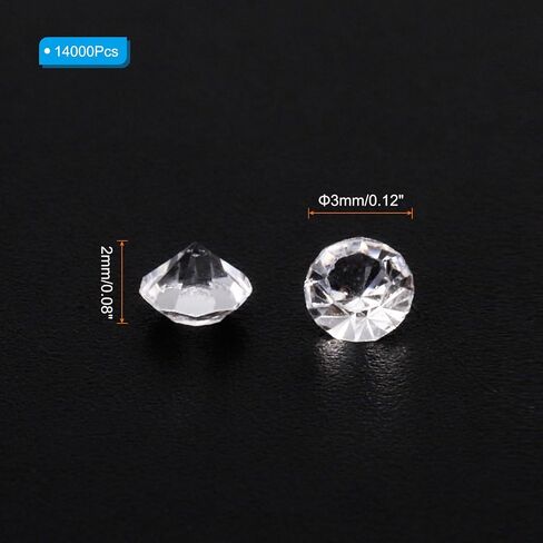 PATIKIL 14000Pcs Wedding Table Scatter Confetti Crystals 3mm Acrylic Diamonds Vase Fillers Gems for Table Centerpiece Decorations Bridal Shower Party, Black in Saudi Arabia