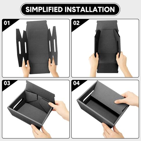 Fainne 16 PCS 12 "× 10" من الورق المقوى الكبير الكبير سلال فارغة للهدايا مع صينية مقابض لعيد عيد ميلاد حفل زفاف عيد الشكر (بني) in Saudi Arabia