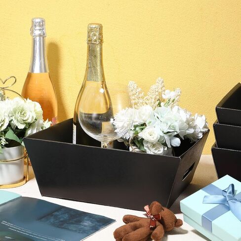 Fainne 16 PCS 12 "× 10" من الورق المقوى الكبير الكبير سلال فارغة للهدايا مع صينية مقابض لعيد عيد ميلاد حفل زفاف عيد الشكر (بني) in Saudi Arabia