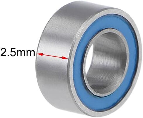 Uxcell MR1016-2RS محامل الكرات الأخدود العميق 10 مم × 16 مم × 4 مم مزدوجة مختومة من الكروم الصلب P0(ABEC1) 2 قطعة in Kuwait