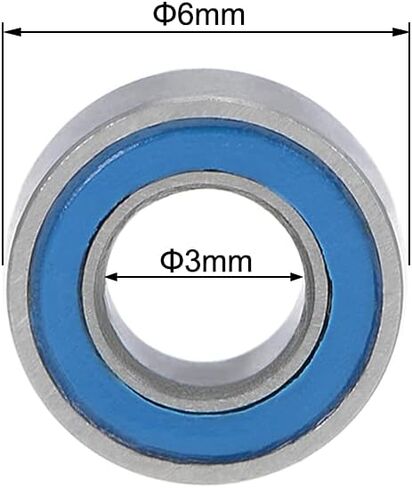 Uxcell MR1016-2RS محامل الكرات الأخدود العميق 10 مم × 16 مم × 4 مم مزدوجة مختومة من الكروم الصلب P0(ABEC1) 2 قطعة in Kuwait