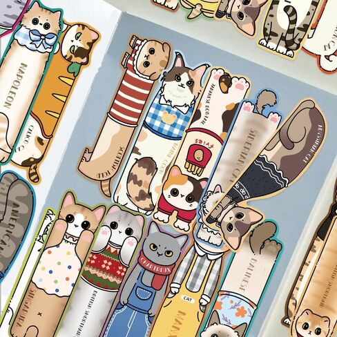 30 PCS Cat Lotclarks Cute Cat موضوع وضع إشارة مرجعية للبالغين لعلامات الكتب الفريدة للطلاب للطلاب معلمي مدرسة القراءة المنزلية للمدرسة ، 30 أنماط in Kuwait