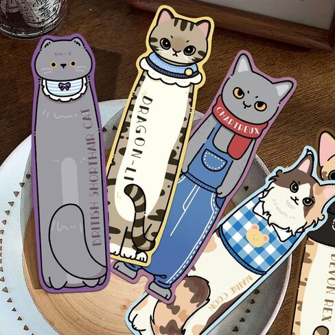 30 PCS Cat Lotclarks Cute Cat موضوع وضع إشارة مرجعية للبالغين لعلامات الكتب الفريدة للطلاب للطلاب معلمي مدرسة القراءة المنزلية للمدرسة ، 30 أنماط in Kuwait