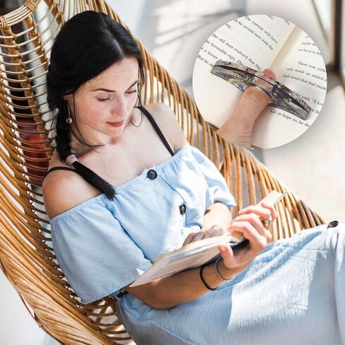 2 PCS Book Page Holder للقراءة ، حامل صفحة راتنجات الإبهام الجمالية ، إكسسوارات القراءة المألوفة المصنوعة يدويًا لمحبي كتاب المعلمين (الذهب) in Saudi Arabia