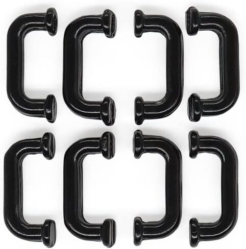 Odoria 1/12 Miniature Drawer Pulls Handles 8Pcs Dollhouse Decoration Accessories, Black in Kuwait