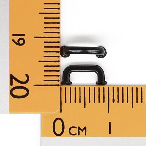 Odoria 1/12 Miniature Drawer Pulls Handles 8Pcs Dollhouse Decoration Accessories, Black in Kuwait