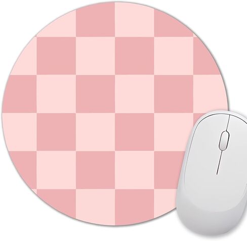 Colorful Checkered Mouse Pad Small, Retro Purple Pink Blue Green Mousepad, Cute Aesthetic Mice Pad Portable Kids Mouse Pad, Computer,Laptop, Office Work, Round Mouse Mat, 7.9x7.9 in in Kuwait