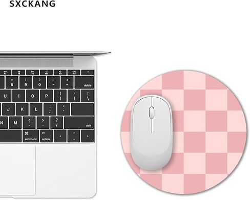 Colorful Checkered Mouse Pad Small, Retro Purple Pink Blue Green Mousepad, Cute Aesthetic Mice Pad Portable Kids Mouse Pad, Computer,Laptop, Office Work, Round Mouse Mat, 7.9x7.9 in in Kuwait