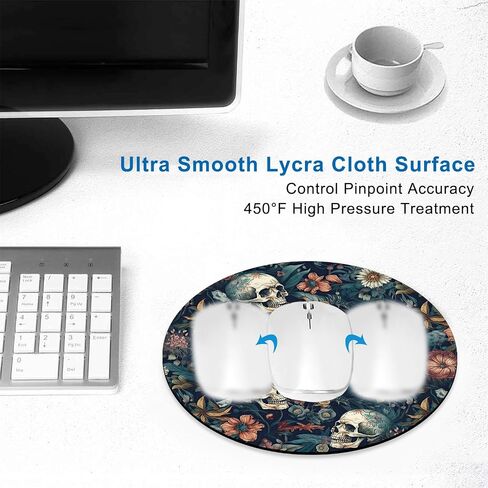 Desk Pad, Retro Colored Checkered Round Gaming Mouse Pad,Non-Slip Rubber Base Desk Mat with Stitched Edge,Small Mousepads for Laptop Computer 8.6x8.6Inch in Saudi Arabia