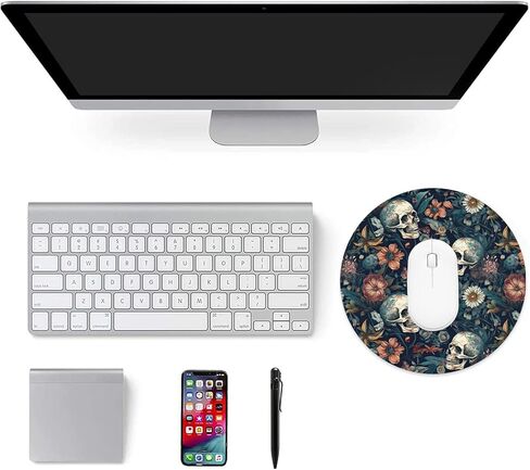 Desk Pad, Retro Colored Checkered Round Gaming Mouse Pad,Non-Slip Rubber Base Desk Mat with Stitched Edge,Small Mousepads for Laptop Computer 8.6x8.6Inch in Saudi Arabia