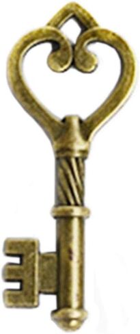 Makhry Mixed 30 Antique Style Vintage Skeleton Keys Heart Shaped Key Craft Keys for Decoration Wedding Party Antique Charms(Antique Bronze) in Saudi Arabia